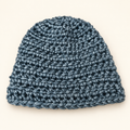 Blue gray adult crochet toboggan