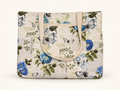 Life is Blue-tiful Floral Tote Bag on a cream studio background